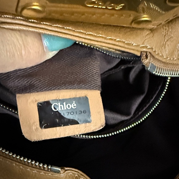 Chloe Tan Leather Satchel with Gold Hardware - Picture 9 of 14